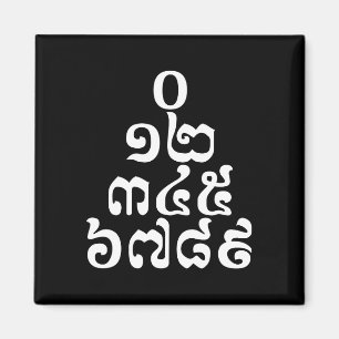 Imã O Cambodian numera a pirâmide - 0 Khmer 12 345