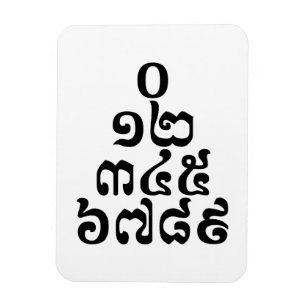 Ímã O Cambodian numera a pirâmide - 0 Khmer 12 345