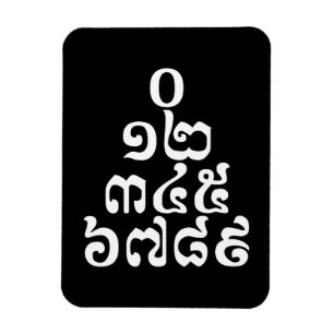 Ímã O Cambodian numera a pirâmide - 0 Khmer 12 345