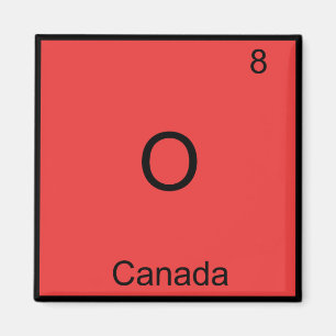 Imã O - Canadá Símbolo de Elemento de Química Divertid