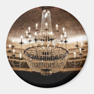 Imã O candelabro de cristal brilha o ímã Glam de