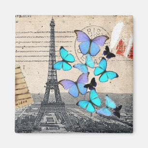 Imã o carimbo postal scripts a torre de Paris Effiel