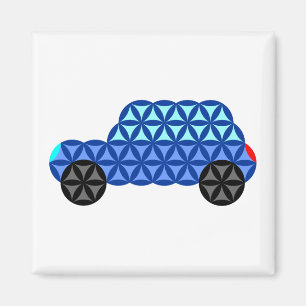 Imã O Carro Da Vida - Formas Sagradas B1, Azul.