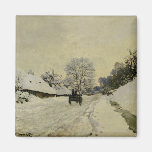 Imã O carro, ou estrada sob a neve em Honfleur, 1865