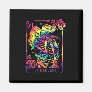 Imã O Cartão de Tarot dos Amantes Goth Tie Dye Beijand