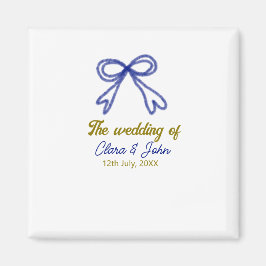 Imã O casamento do casal marinho azul de ouro