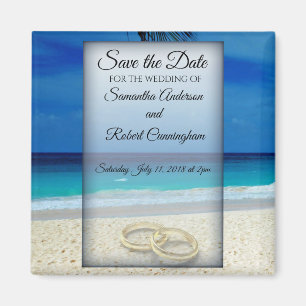 Imã O casamento do destino com anéis salvar a data -