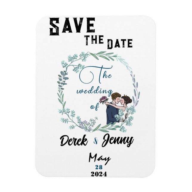 Ímã O casamento dos amantes do azul (Vertical)