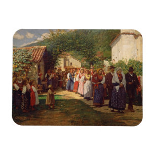 Ímã O casamento dourado (óleo em canvas)