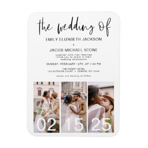 Ímã O Casamento Minimalista Moderno Simples