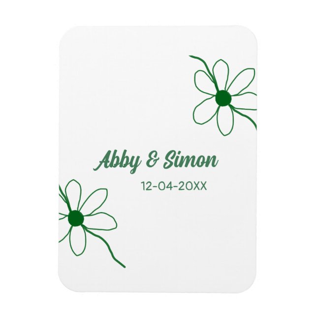 Ímã O casamento perfeito adicionar nome da data textur (Vertical)