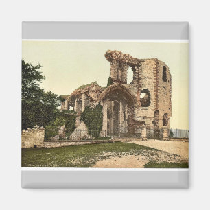 Imã O castelo, Denbigh, Wales Photochrom raro
