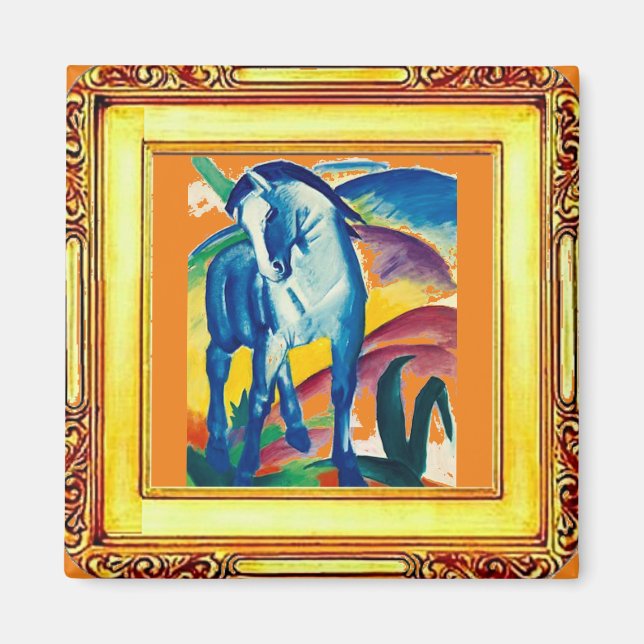 Imã O Cavalo Azul de Franz Marc (Frente)