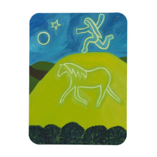Ímã O cavalo branco em Somerset 2011