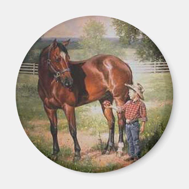 Imã O Cavalo de Vintage (Frente)