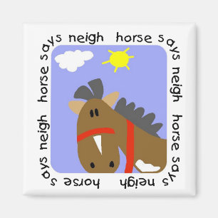 Imã O cavalo diz o camiseta e os presentes do Neigh