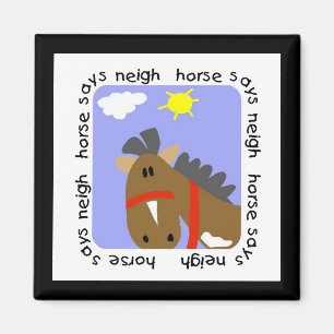 Imã O cavalo diz o camiseta e os presentes do Neigh