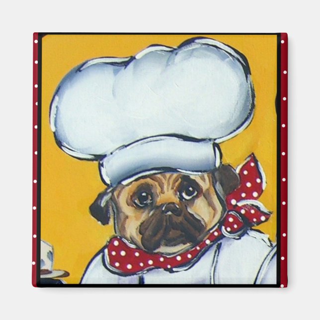Imã O Chef Pug (Frente)