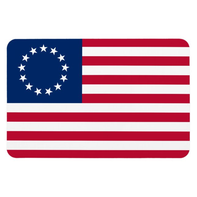 Ímã O Círculo de Estrelas, Bandeira Americana por Bets (Horizontal)