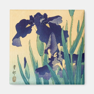 Imã O clássico ukiyo-e violet irises do japão japonês