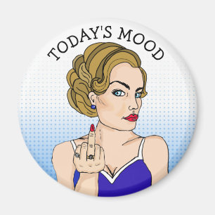 Imã O clima de hoje: Mulher retrô virando pássaro