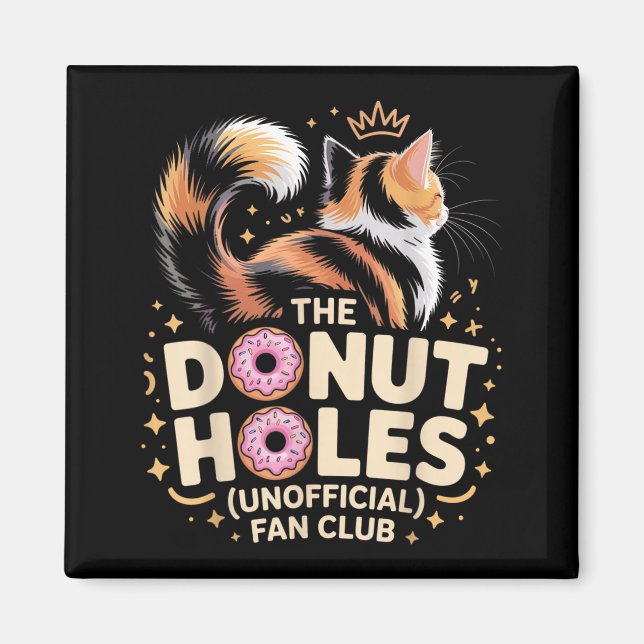 Imã O Clube de Fãs de Buracos de Donut Meme de Gato En (Frente)