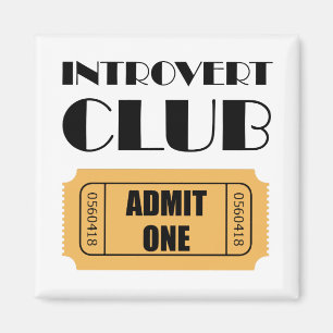 Imã O clube introvertido admite um bilhete engraçado