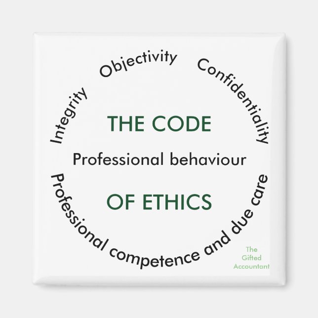 Imã "O código de ética - 5 princípios fundamentais " (Frente)