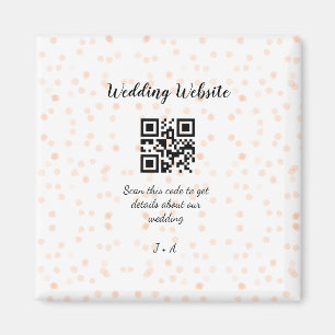 Imã O código QR de verificação do site de casamento pa