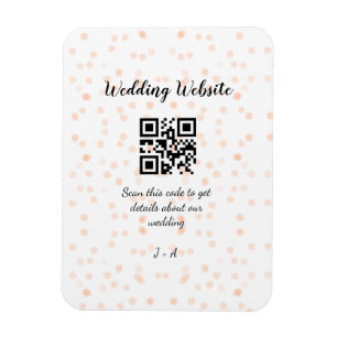 Ímã O código QR de verificação do site de casamento pa