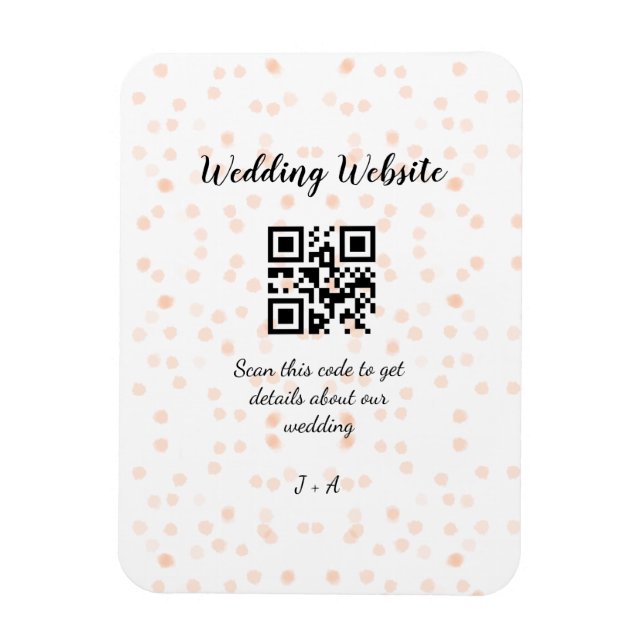 Ímã O código QR de verificação do site de casamento pa (Vertical)