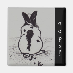 Imã O coelho vai Oops ímã do aceo