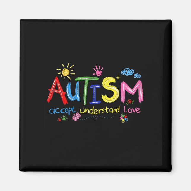 Imã O conceito de conscientização do Autismo de Brusha (Frente)