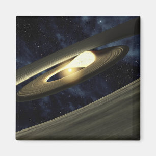 Imã O conceito do artista que mostra uma protuberânci