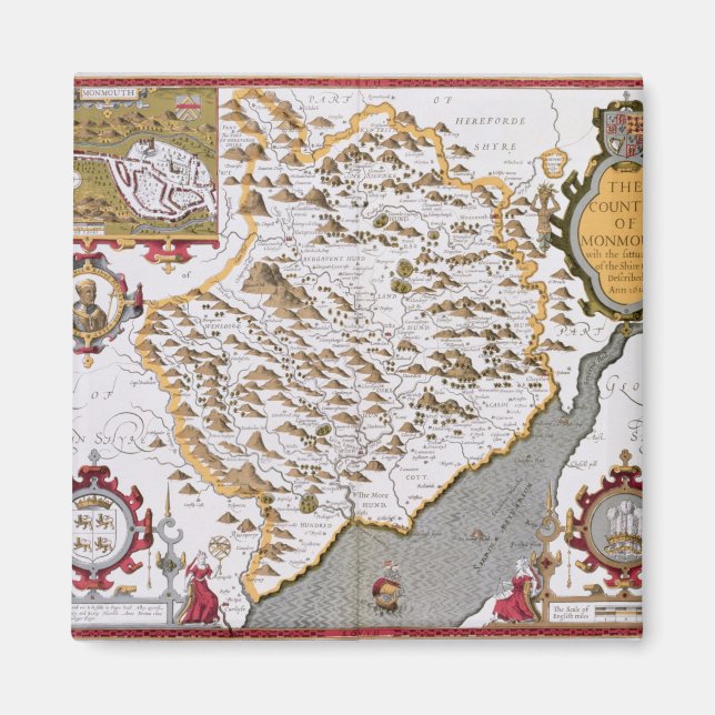 Imã O condado de Monmouth, gravado por Jodocus (Frente)