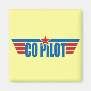 Imã O copiloto voa o crachá - aviação