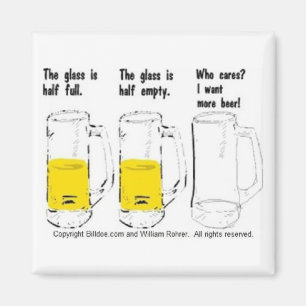 Imã O copo está meio cheio, vazio