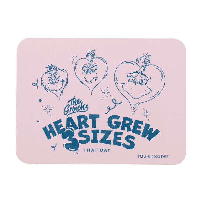 Ímã O coração de Grpolegadas cresceu 3 tamanhos (Horizontal)