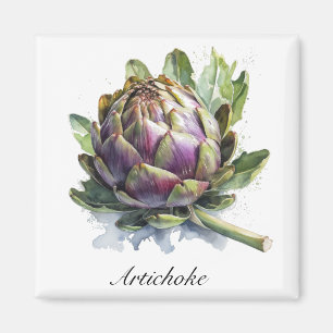 Imã O Coração do Jardim: Artichoke em Aquarela