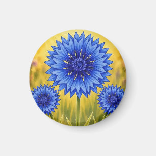 Imã O Cornflower de Pétala Radiante