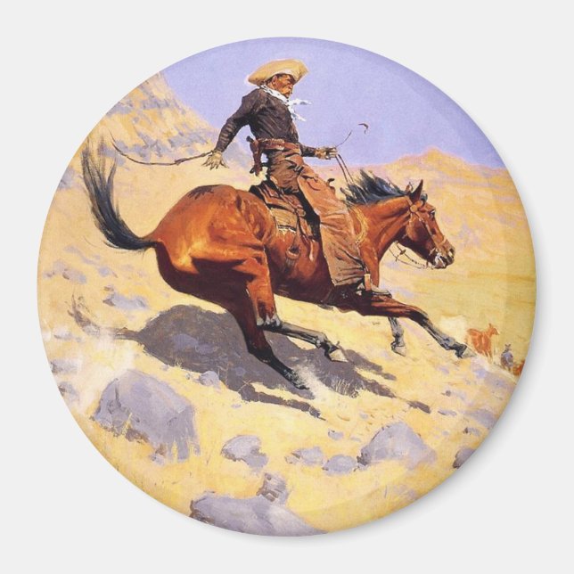 Imã O Cowboy (por Frederic Remington) (Frente)