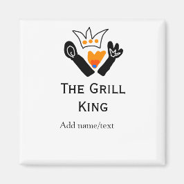 Imã O cozinhar de texto do nome da adição de churrasco