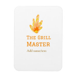 Ímã O cozinhar de texto do nome de adição do churrasco