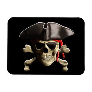 Ímã O crânio alegre do pirata de Roger
