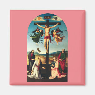 Imã O Cristo Crucificado com a Virgem Maria