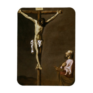 Ímã O Cristo Crucificado com um Pintor