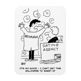 Ímã O decorador não consegue colocar papel de parede n