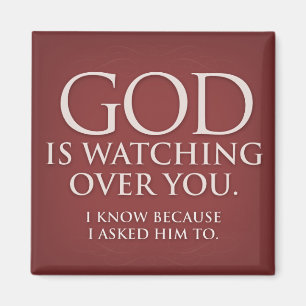 Imã O deus está olhando sobre você. Ímã de Borgonh