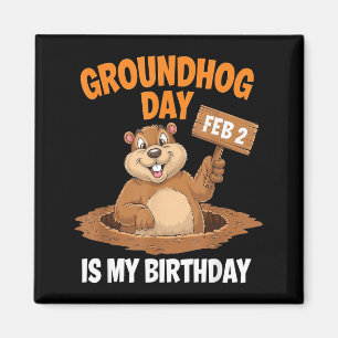 Imã O Dia da Marmota É Meu Aniversário 2 de Fevereiro
