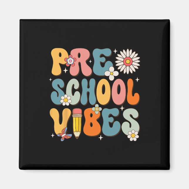 Imã O Dia Da Pré-Escola Volta À Escola (Frente)